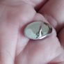 Vintage Tie Clip with Blue Crystal. Image 2