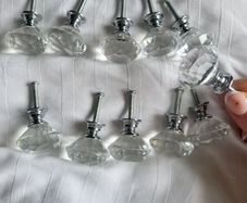 handles/ knobs. 12 x glass knobs.