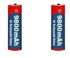 2 rechargeable battery AA 1.5 V, 9800 MAH, new.