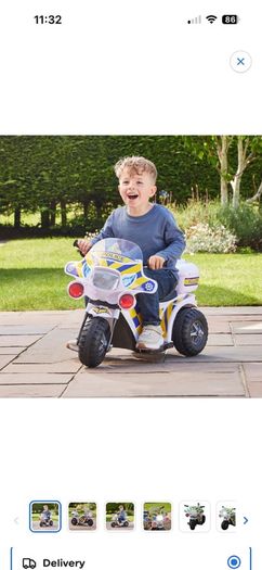 kids ride on police motor bike