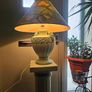 Ceramic Floor Lamp & Pedestal Set Image 7