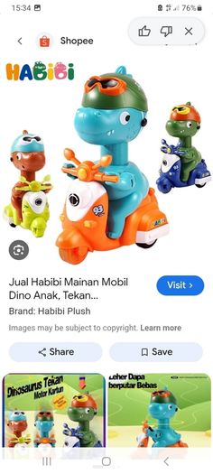 Motorbike Dino toy