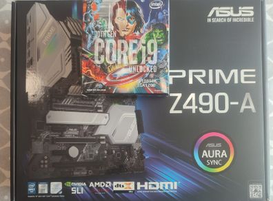 Intel I9-10850k, Asus Prime Z490-a & Asus Pce-ac68 Bundle