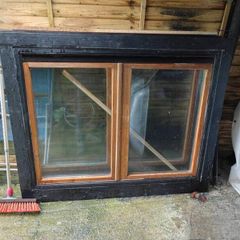 log cabin windows and front door