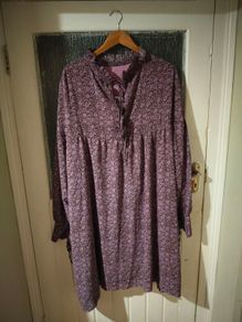 Glamorous, purple abstract Floral relaxed smock Dress