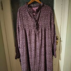 Glamorous, purple abstract Floral relaxed smock Dress