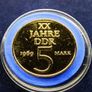 East Germany 1969 5 mark coin | gilt in Gold & colour limited edition Image 2