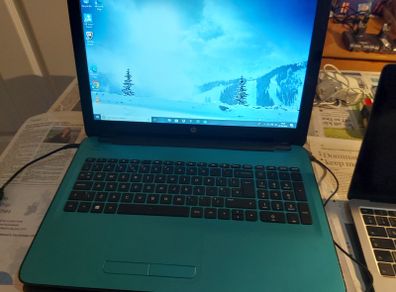 HP 15.6 inch Laptop, Model 15-ba077sa, Green, AMD A6-7310 APU with AMD Radeon R4 Graphics, 2.0 GHz, 8GB Ram, 1 Terrabyte HDD, Windows 10, Microsoft Edge, Chrome, and VLC