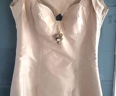 Marios Schwab contemporary natural bodycon Sz S (Fit 8-10UK) - Rrp 495 (New)