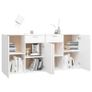 Sideboard White 160x36x75 cm Chipboard Image 3