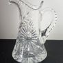 Vintage Crystal Cut Glass Pitcher Jug Image 2