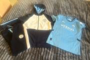 Man City tracksuit &amp; tee shirt age 10-12 years