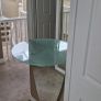 Tall Glass Hall Mirror with Shelf Image 2
