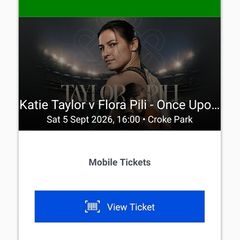Katie Taylor tickets x 2 (pitch)