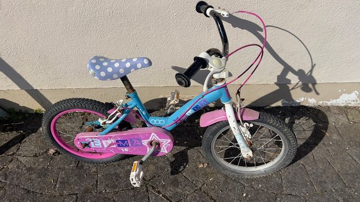 Kids Bike 16 Inch - Emma Blue & Pink - Ages 4-6