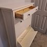 White Narrow Shoe Storage Cabinet Image 2