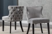 Velvet Dining Room Chairs, Set of 2, Kitchen Chairs
