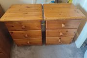 Two bedside chests of drawers
