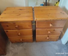 Two bedside chests of drawers