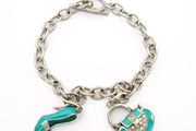 Sterling Silver Enamel Charm Bracelet