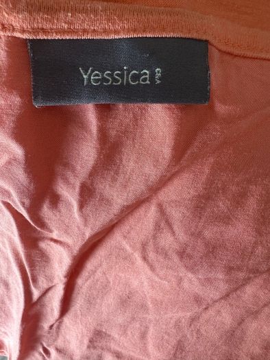 Yessica orange embroidered with beads top size XL UK18/20 EU46/48 Postage included