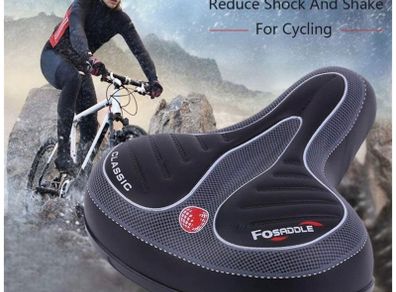 Bike Seat, Most Comfortable Bicycle Seat Memory Foam Waterproof Bicycle Saddle Comfortable Wide Big Bum Bike Bicycle Gel Cruiser Extra Sporty Soft Pad