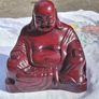 Seated Rosewood Smiling Buddha Image 2