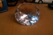 Glass diamond paperweight