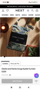 Clarke and Clarke Congo Eyelet Curtain
