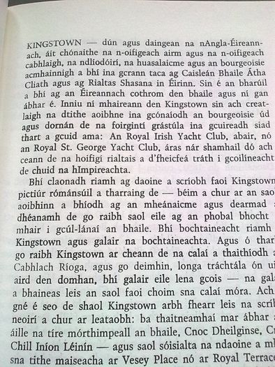 O Kingstown go Dunlaoghaire Irish language history Co Dublin