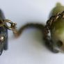 Antique Bog Oak Victorian Pig Charm with Stanhope viewer and Jade Carved Pig Pendant Charm Fob Image 3