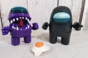 Among Us Crewmate Imposter Action Figurine Purple Monster Toy With Egg Hat Sloth