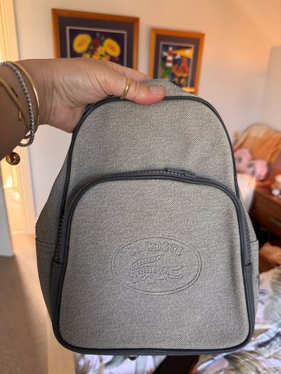 Lacoste grey backbag