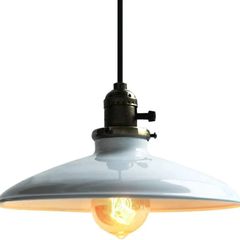 Glighone Pendant Light White Ceiling Light Hanging Lamp E27 Retro Vintage Pendant Light for Bedroom Living Room Dining Table Kitchen Lamp Suspension