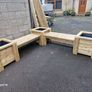 wooden planter with bench Image 7