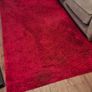 red shaggy rug Image 3
