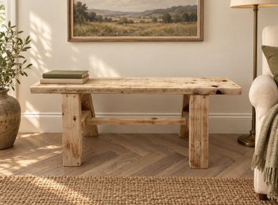 Handmade Rustic Wooden Bench