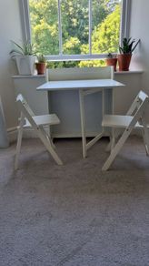 Occasional folding table and 2 chairs