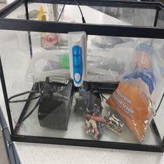 Fish tank with filter.