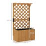 Wooden Planter with Trellis Freestanding Image 2
