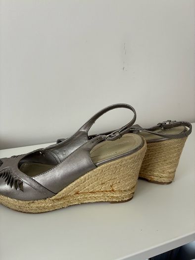 Monsoon Metallic Wedge, size 39