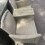 Very Comfortable Rattan 2 Seater Garden - Patio Bench With Small Wooden Table - Can Deliver Image 2