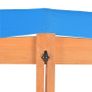 Sandbox with Adjustable Roof Fir Wood Blue UV50 Image 7