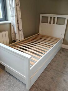 Ikea Hemnes white single bed