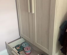 Cot Bed & wardrobe (mamas & papas) matching set