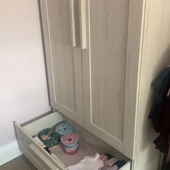 Cot Bed & wardrobe (mamas & papas) matching set