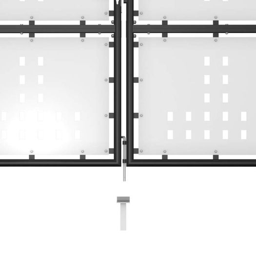 Garden Gate Steel 500x150 cm Black