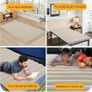 Roll Up Floor Mattress Double, 10cm Thick Portable Futon Mattress, High Density Foam Foldable Mattress, Folding Guest Bed Sleep Mattress for Travel, Car Tent, 190x120cm, Beige Image 7