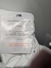Mothercare cot duvet