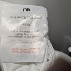 Mothercare cot duvet